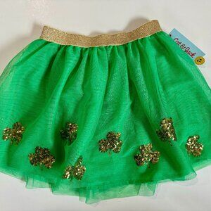 Cat & Jack Girls' Shamrock Skirt - NWT
